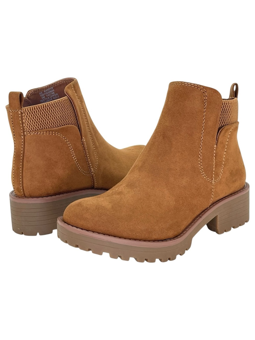 Sun + Stone Kandy Brown Microsuede Womens Ankle Boots Size 5M - Picture 10 of 12
